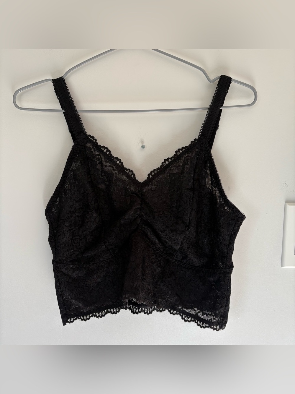 NWT Torrid Black Lace V-Neck Bralette Top Size 0